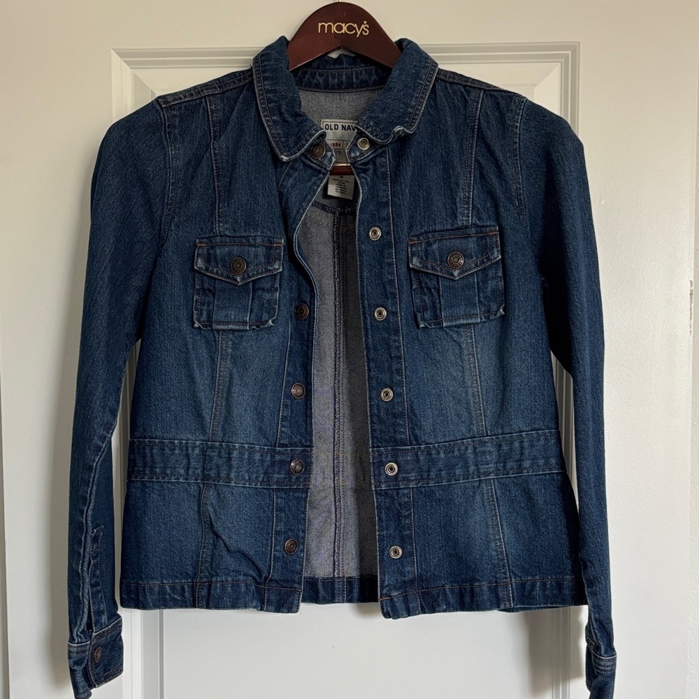 Old Navy Dark Blue Jean Jacket for Women